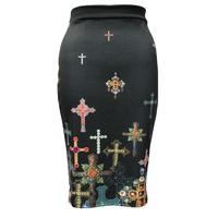 cross sublimation print skirt