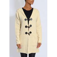 Cream Oversized Toggle Cardigan