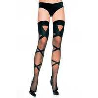 Criss Cross Hold Up Stockings