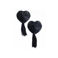 Crystal Nipple Tassels Black