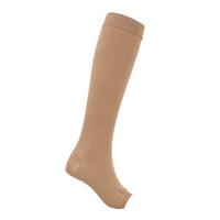 Credalast Cotton Class 2 Below Knee Compression Stockings Natural Large Long Open Toe