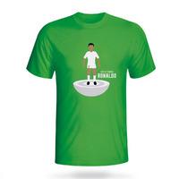 cristiano ronaldo real madrid subbuteo tee green