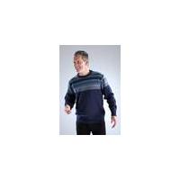 Crew neck pullover, marine blue, various sizes