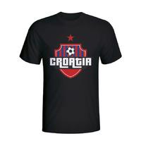 croatia country logo t shirt black kids