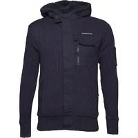 Crosshatch Mens Jamine Chunky Knit Hoody Parisian Night