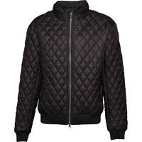 crosshatch mens ceelowe quilted bomber jacket black