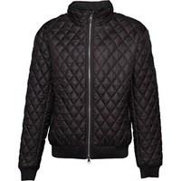 Crosshatch Mens Ceelowe Quilted Bomber Jacket Black