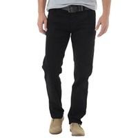 crosshatch mens jenson straight fit belted jeans black