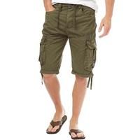 Crosshatch Mens Oprah Twill Cargo Shorts Bungee Cord