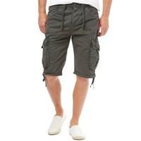 Crosshatch Mens Oprah Twill Cargo Shorts Magnet