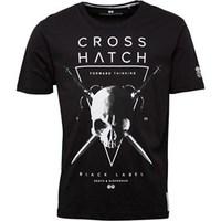 crosshatch mens bladeskull t shirt black