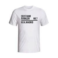 cristiano ronaldo real madrid squad t shirt white