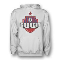 croatia country logo hoody white