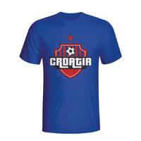 croatia country logo t shirt blue