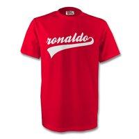 cristiano ronaldo man utd signature tee red