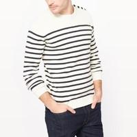 Crew Neck Breton Jumper in Organic Cotton