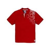 Crosshatch Graphic Print Polo