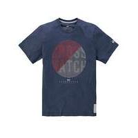 Crosshatch Grooves Indigo T-shirt