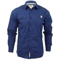 creed pinstripe shirt in estate blue dissident