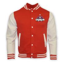 croatia college baseball jacket red kids