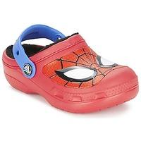crocs spiderman lined clog boyss childrens clogs shoes in red