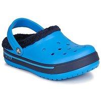 crocs crocband winter kids boyss childrens mules casual shoes in blue