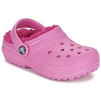 crocs classic lined clog k girlss childrens clogs shoes in pink
