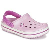 crocs crocband kids girlss childrens clogs shoes in pink