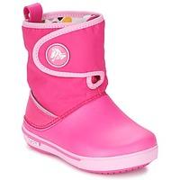 crocs crocband ii5 gust boot kids girlss childrens snow boots in pink