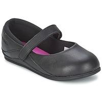 crocs uniform mary jane girlss childrens smart formal shoes in black