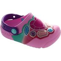 crocs funlab lights girlss childrens clogs shoes in pink