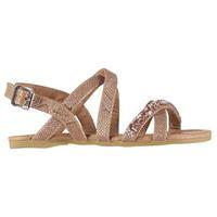 crafted glitter strap sandals child girls