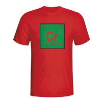 cristiano ronaldo portugal periodic table t shirt red kids