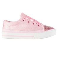 crafted glitter toe trainers child girls