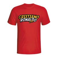 cristiano ronaldo comic book t shirt red