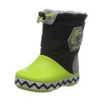 Crocs Kids CrocsLights LodgePoint RoboSaur Boot black/volt green