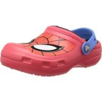 crocs kids creative spiderman fuzz lined clog red