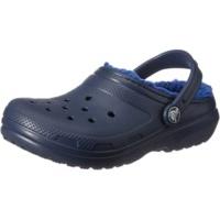Crocs Kids Fuzz Lined Clog navy/cerulean blue