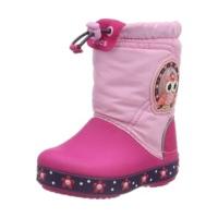 Crocs Kids CrocsLights LodgePoint Night Owl Boot party pink/candy pink