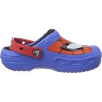 crocs kids creative spiderman fuzz lined clog varsity blue