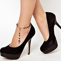 Cross Chain Anklet Decorative Accents for Shoes One Piece