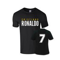 Cristiano Ronaldo Front Name T-shirt (black) - Kids