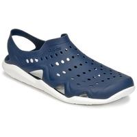 crocs swiftwater wave mens clogs shoes in blue