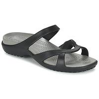 crocs meleen twist womens sandals in black