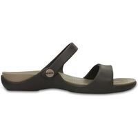 crocs cleo v womens casual mules womens sandals in brown