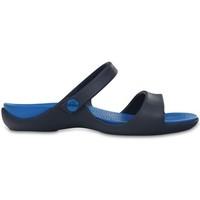 crocs cleo v womens casual mules womens sandals in blue