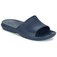 crocs classic slide womens mules casual shoes in blue