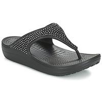 Crocs SLOANE DIAMANTE women\'s Flip flops / Sandals (Shoes) in black