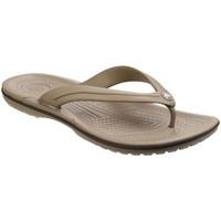 Crocs Crocband Flip Womens Beach Clogs women\'s Flip flops / Sandals (Shoes) in BEIGE