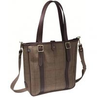 croots helmsley tweed tote bag green medium